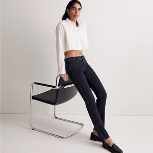 Madewell Low-Rise Stovepipe‎ Jeans In Lunar Wash Size 33